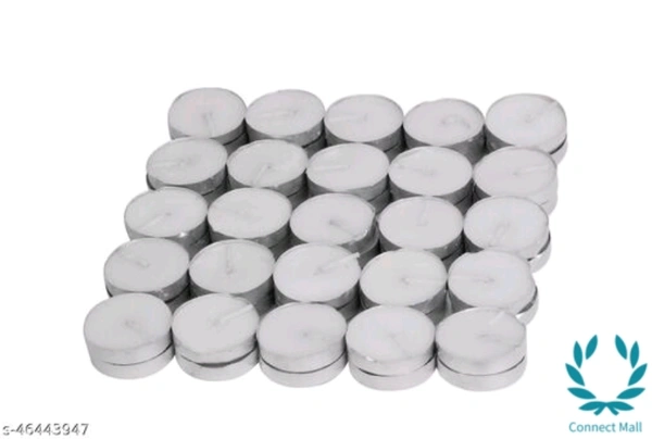White Wax Premium candle wick and wax, gently flicker without producing harmful black smoke - Set of 100 Pieces